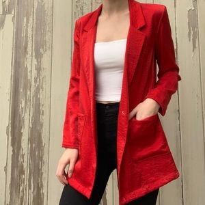 Urban Outfitters Oversized Red Blazer